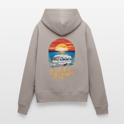 SPOD - Freiheit hat 2 Räder - Damen Camping Hoodie - Wohnwagen - Taupe