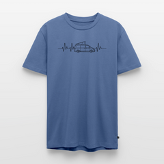 Herzschlag EKG Bulli - Herren Camping T-Shirt - Taubenblau