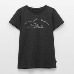 Keep it simple - Damen Camping T-Shirt - Anthrazit meliert