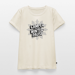 Camper in Winterpause - Damen Camping T-Shirt - Naturweiß