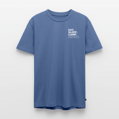 Eat Sleep Camp Repeat - Herren Camping T-Shirt - Taubenblau