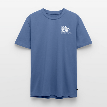 Vanlife mit Hund - Herren Camping T-Shirt - Taubenblau