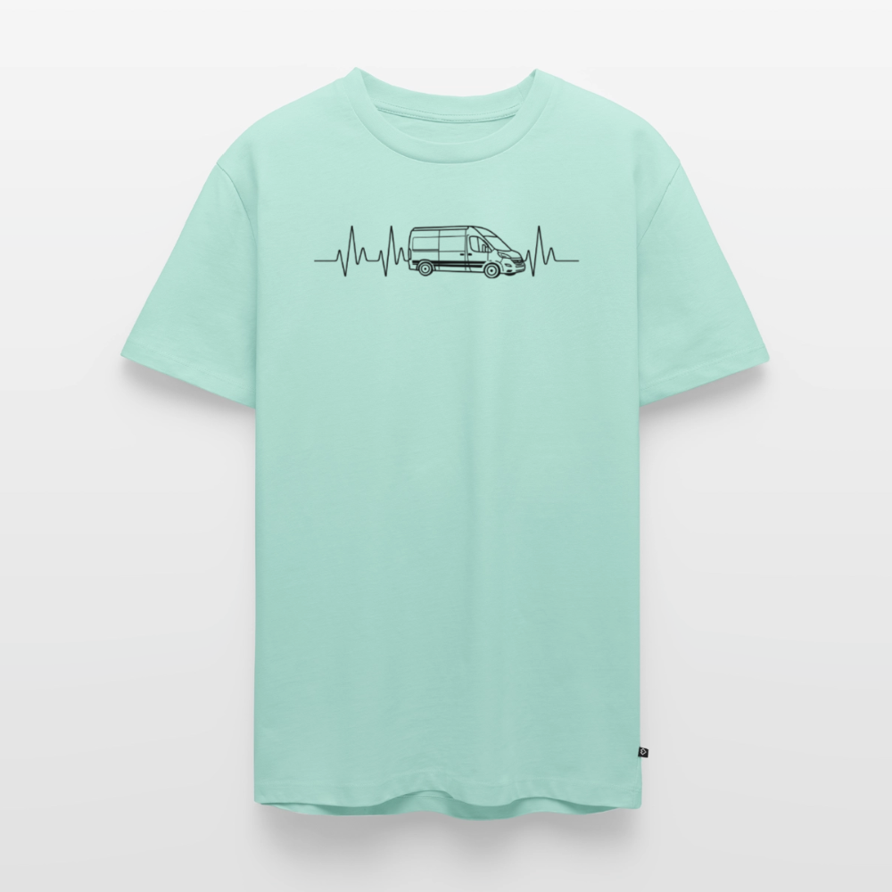 Herzschlag EKG Vanlife - Herren Camping T-Shirt - Mint 