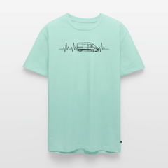 Herzschlag EKG Vanlife - Herren Camping T-Shirt - Mint 
