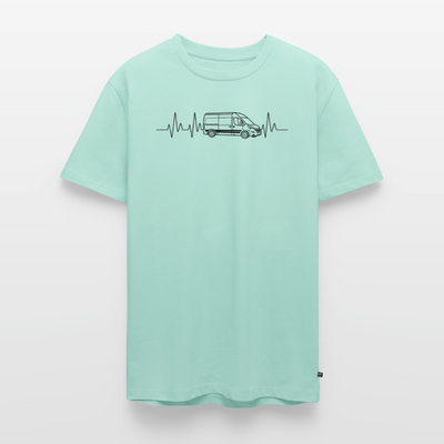 Herzschlag EKG Vanlife - Herren Camping T-Shirt - Mint 