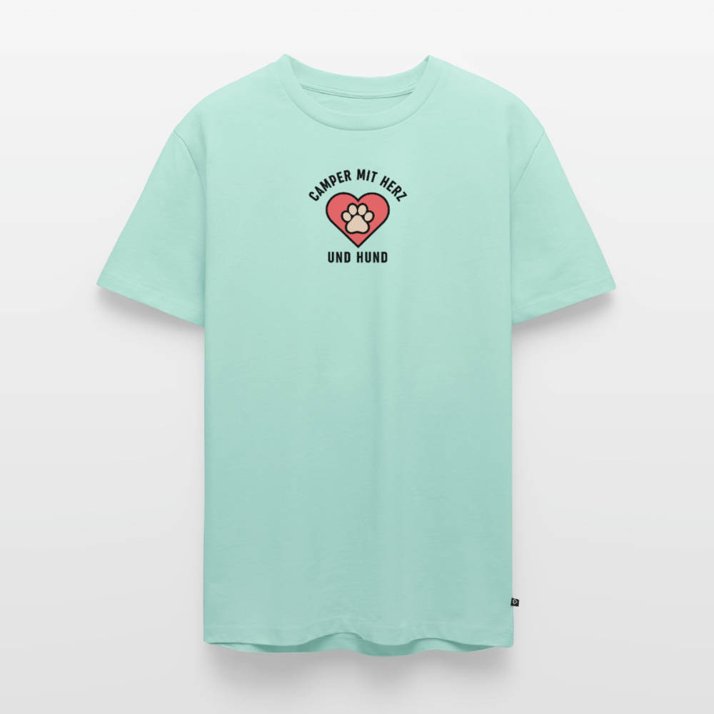 Herz und Hund - Herren Camping T-Shirt - Mint 