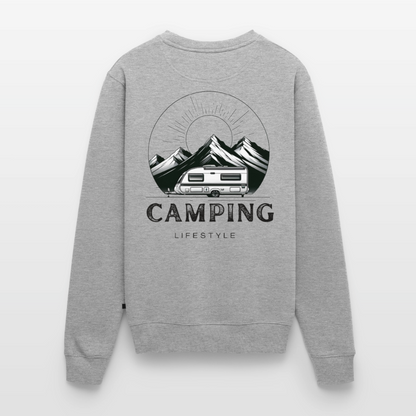 Camping Lifestyle - Herren Camping Sweatshirt - Grau meliert