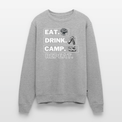 Camping Kreislauf - Herren Camping Sweatshirt - Wohnmobil - Grau meliert