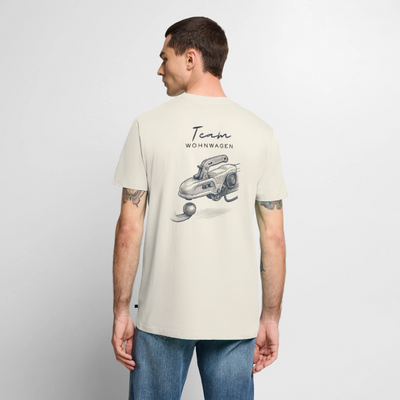 Team Wohnwagen - Herren Camping T-Shirt - Naturweiß