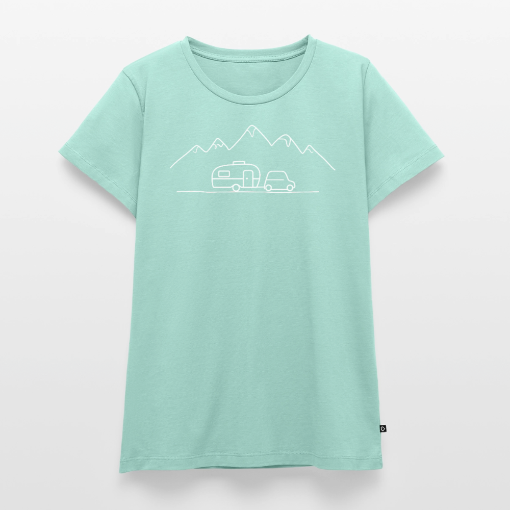 Keep it simple - Damen Camping T-Shirt - Mint 