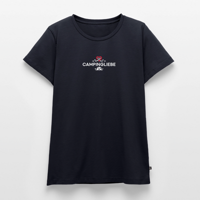 Wohnwagen Campingliebe - Damen Camping T-Shirt - Navy