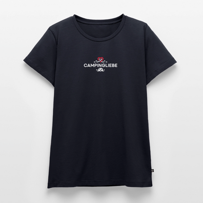Wohnwagen Campingliebe - Damen Camping T-Shirt - Navy