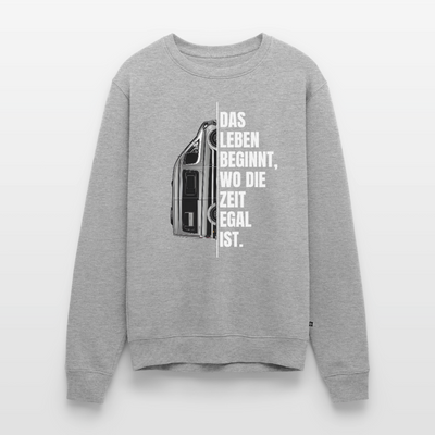 Camping ist Zeitlos - Herren Camping Sweatshirt - Vanlife - Grau meliert