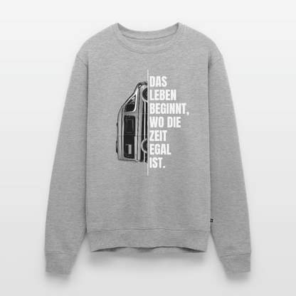 Camping ist Zeitlos - Herren Camping Sweatshirt - Vanlife - Grau meliert