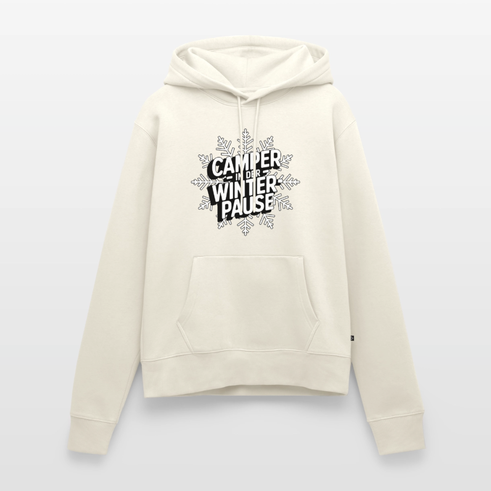 Camper in Winterpause - Damen Camping Hoodie - Naturweiß