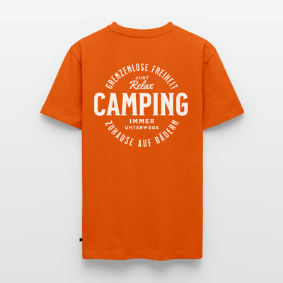 Grenzenlose Freiheit - Herren Camping T-Shirt - Orange 