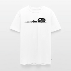 Evolution Wohnwagen - Herren Camping T-Shirt - Weiß
