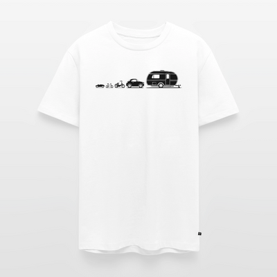 Evolution Wohnwagen - Herren Camping T-Shirt - Weiß