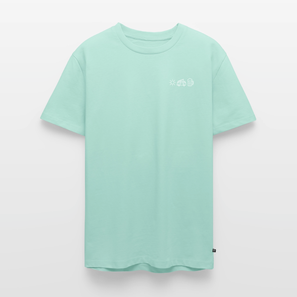 Sonne Bulli Bier - Herren Camping T-Shirt - Mint 