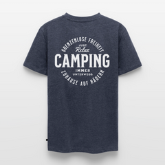 Grenzenlose Freiheit - Herren Camping T-Shirt - Jeansblau 