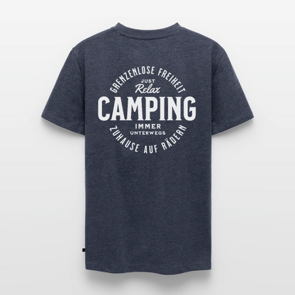 Grenzenlose Freiheit - Herren Camping T-Shirt - Jeansblau 