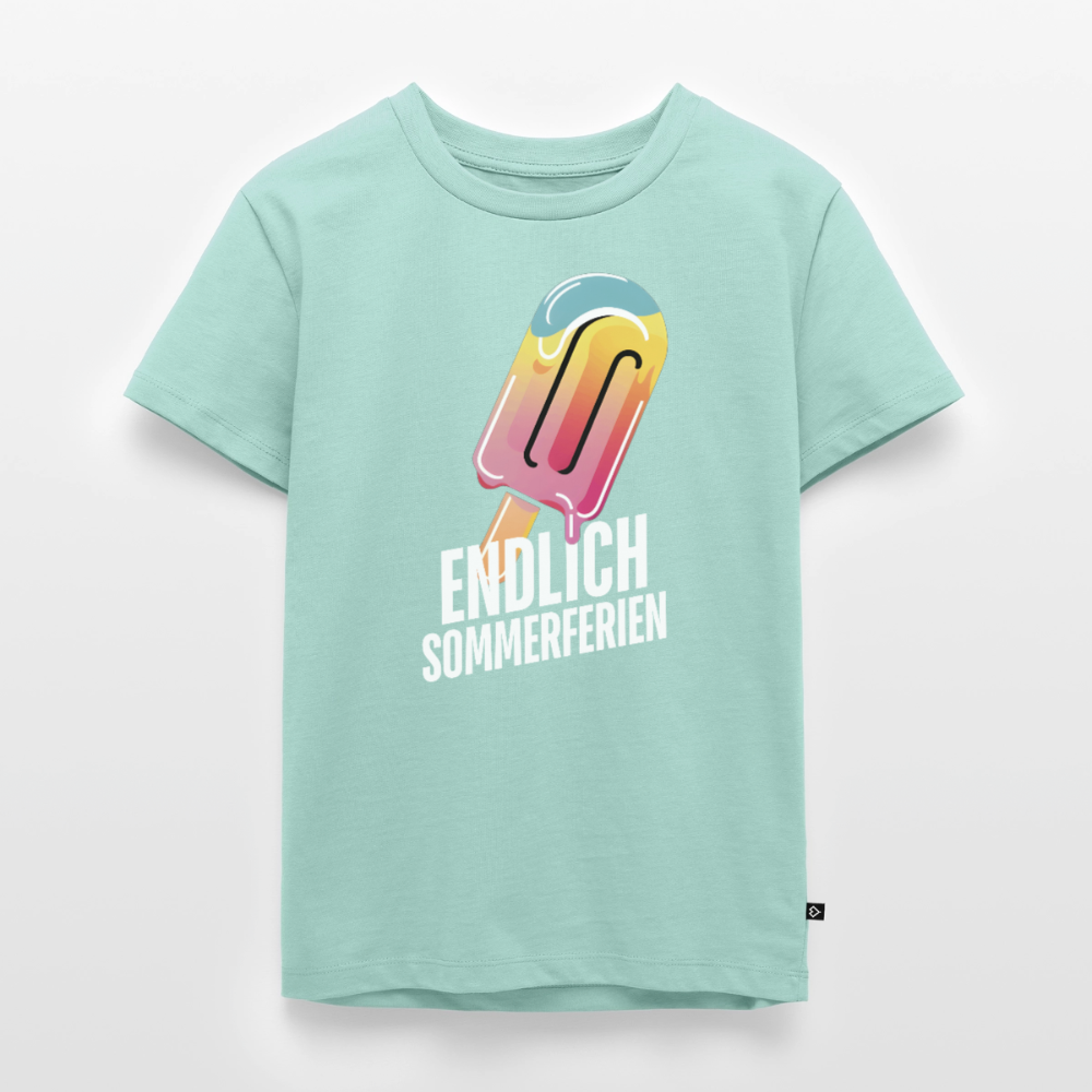 Endlich Sommerferien - Kinder Camping T-Shirt - Mint 