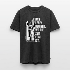 Camping ist Zeitlos - Herren Camping T-Shirt - Wohnmobil - Anthrazit meliert