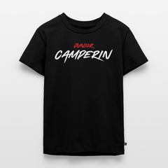 Junior Camperin - Kinder Camping T-Shirt - Schwarz