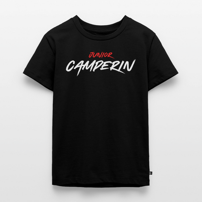 Junior Camperin - Kinder Camping T-Shirt - Schwarz
