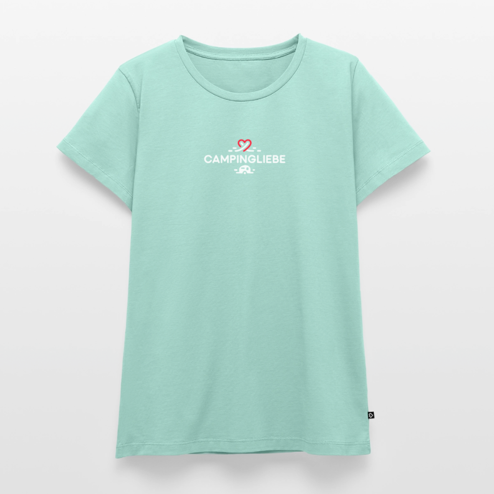 Wohnwagen Campingliebe - Damen Camping T-Shirt - Mint 