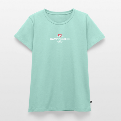 Wohnwagen Campingliebe - Damen Camping T-Shirt - Mint 
