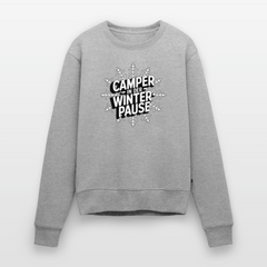 Camper in Winterpause - Damen Camping Sweatshirt - Grau meliert