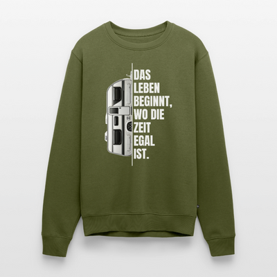 Camping ist Zeitlos - Herren Camping Sweatshirt - Wohnwagen - Khaki