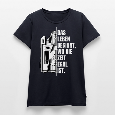 Camping ist Zeitlos - Damen Camping T-Shirt - Wohnmobil - Navy