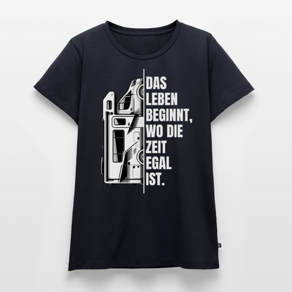 Camping ist Zeitlos - Damen Camping T-Shirt - Wohnmobil - Navy