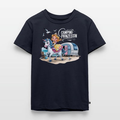 Camping Prinzessin - Kinder Camping T-Shirt - Navy