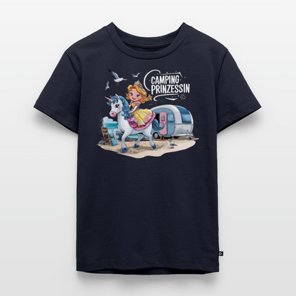 Camping Prinzessin - Kinder Camping T-Shirt - Navy