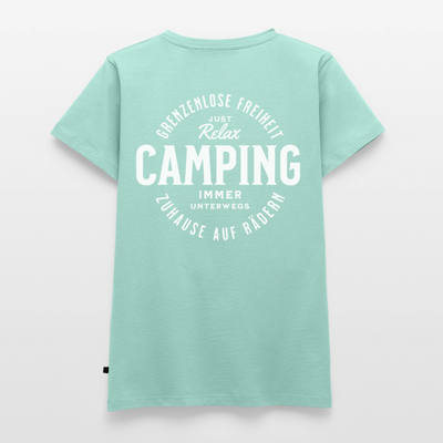 Grenzenlose Freiheit - Damen Camping T-Shirt - Mint 