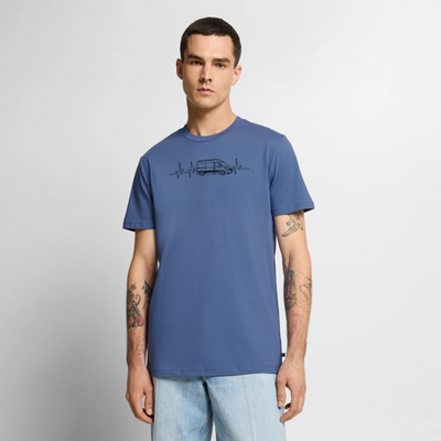 Herzschlag EKG Vanlife - Herren Camping T-Shirt - Taubenblau