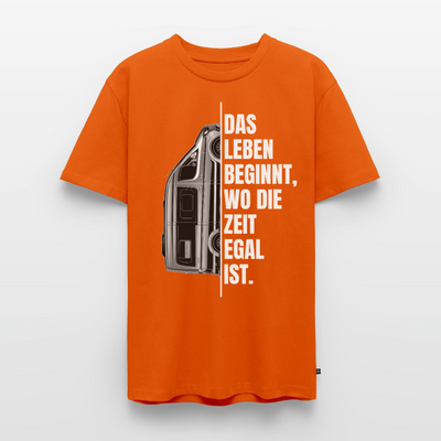 Camping ist Zeitlos - Herren Camping T-Shirt - Vanlife - Orange 