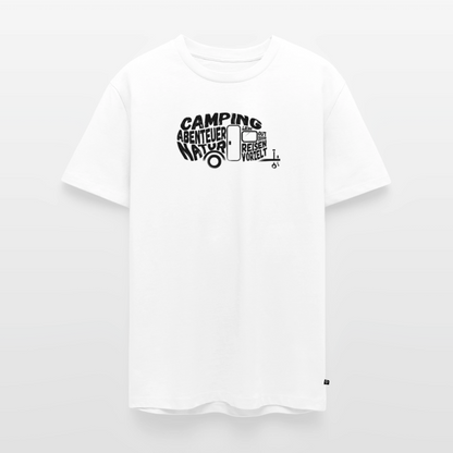 Camping Typografie - Wohnwagen - Herren Camping T-Shirt - Weiß