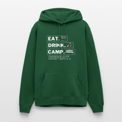Eat Drink Camp - Herren Camping Hoodie - Wohnwagen - Flaschengrün
