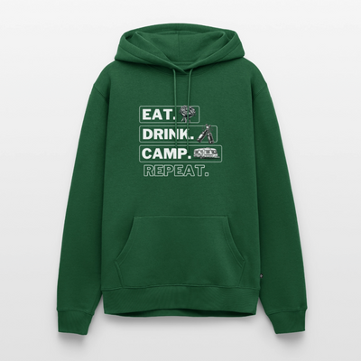 Eat Drink Camp - Herren Camping Hoodie - Wohnwagen - Flaschengrün