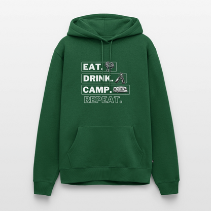 Eat Drink Camp - Herren Camping Hoodie - Wohnwagen - Flaschengrün