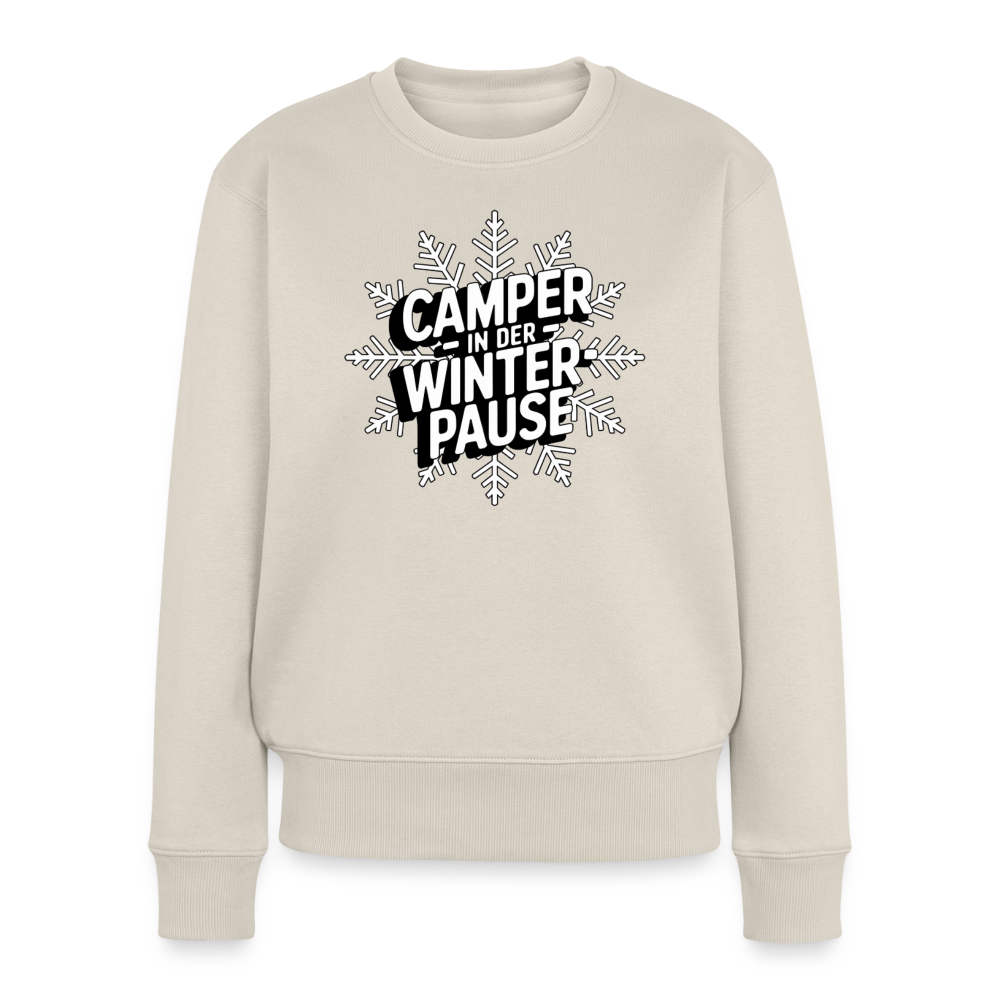 Camper in Winterpause - Damen Camping Sweatshirt - Beige
