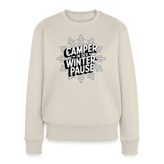 Camper in Winterpause - Damen Camping Sweatshirt - Beige