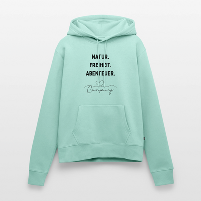 Natur Freiheit Abenteuer - Damen Camping Hoodie - Mint 