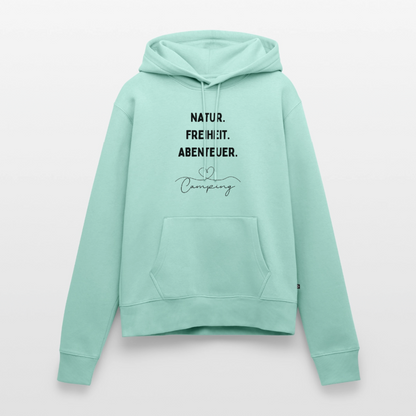 Natur Freiheit Abenteuer - Damen Camping Hoodie - Mint 