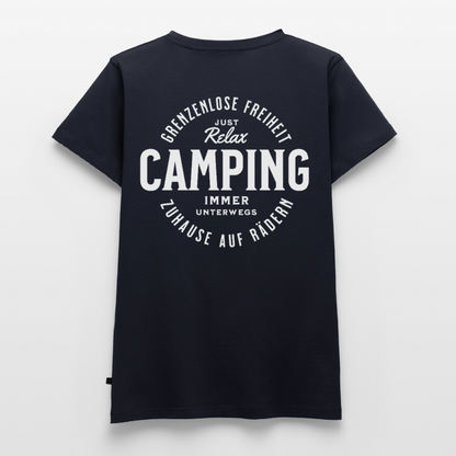 Grenzenlose Freiheit - Damen Camping T-Shirt - Navy