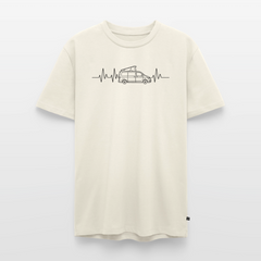 Herzschlag EKG Bulli - Herren Camping T-Shirt - Naturweiß